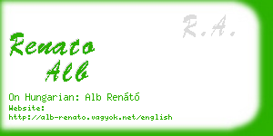 renato alb business card